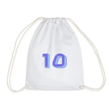 10. 10 ANS. 10e ANNIVERSAIRE. ANNIVERSAIRE 10 ANS. - Sac de sport léger - blanc - Devant