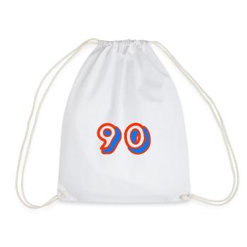 90. 90 YEARS. 90TH ANNIVERSARY. 90TH ANNIVERSARY. - Drawstring Bag - white - Front