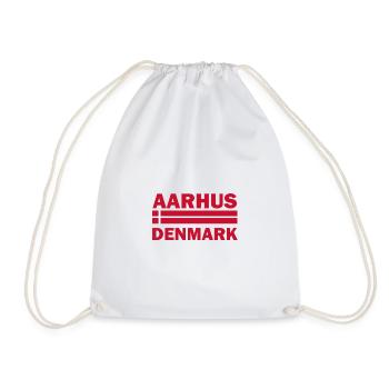 Aarhus Dänemark Stadtflagge - Turnbeutel - Weiß - Vorne