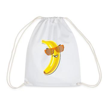 coole Banane Sonnenbrille Sommer Party Liebe Love - Turnbeutel - Weiß - Vorne