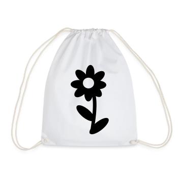 Blume - Turnbeutel - Weiß - Vorne