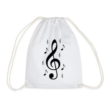 Touche musique - Sac de sport léger - blanc - Devant