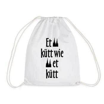 Et kütt wie et kütt - Köln Spruch Kölsche Sprüche - Turnbeutel - Weiß - Vorne