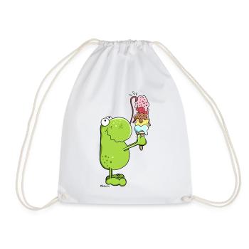 Grenouille avec glace - Sac de sport léger - blanc - Devant