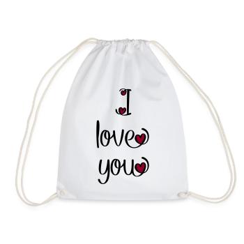 I love you - Turnbeutel - Weiß - Vorne