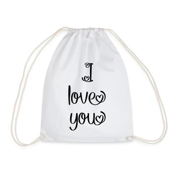 I love you - Turnbeutel - Weiß - Vorne