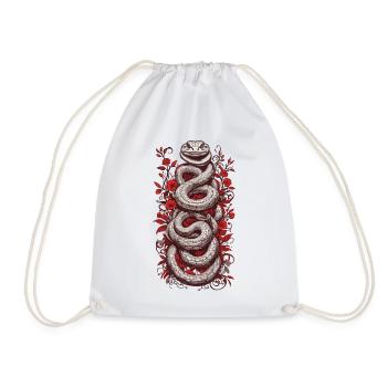 Retro Snake Japanese Tattoo Art Design - Sac de sport léger - blanc - Devant