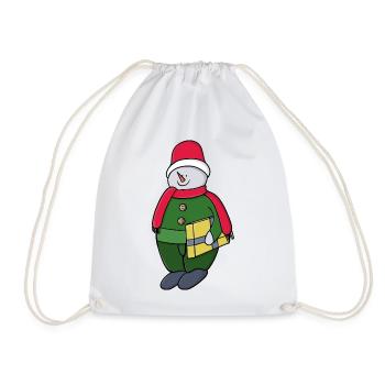 Kalter Winter Schneemann - Turnbeutel - Weiß - Vorne