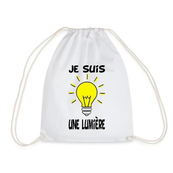 Je suis une lumière - Sac de sport léger - blanc - Devant