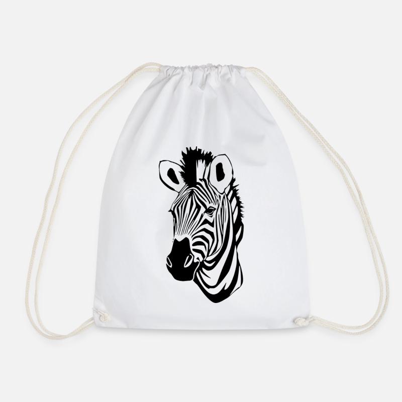 Zebra T-shirt Geschenk - Turnbeutel - Weiß