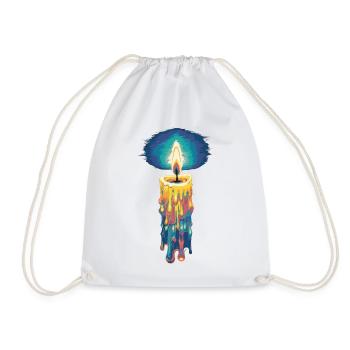 Faith Light Candle Retro Spirit Design - Sac de sport léger - blanc - Devant