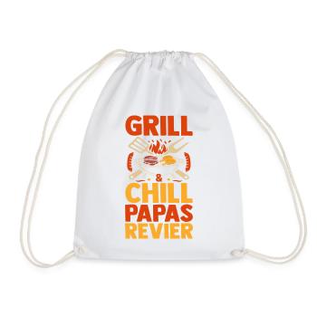 Grillen Vater Vatertag Papa - Turnbeutel - Weiß - Vorne