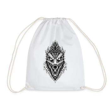 Dragon Impérial Totem Mythologique Blanc et Noir - Sac de sport léger - blanc - Devant