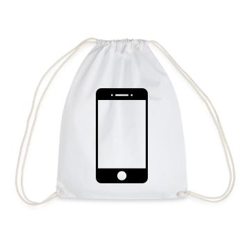 smartphone - Drawstring Bag - white - Front