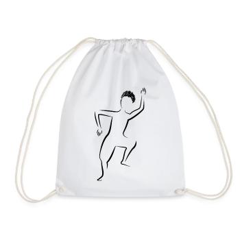 Silhouette dansante - Sac de sport léger - blanc - Devant