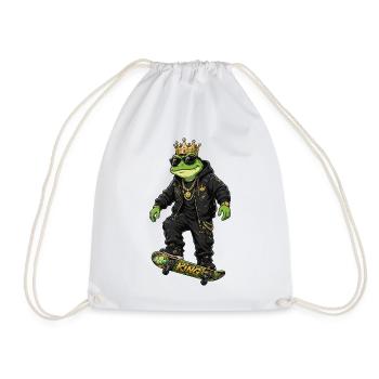 Royal Frog King Streetwear - Turnbeutel - Weiß - Vorne
