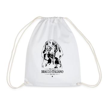 Bracco Italiano Mom Dog Dog Wilsigns - Drawstring Bag - white - Front