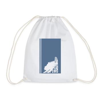 Roller coaster marquee Ferris wheel - Drawstring Bag - white - Front