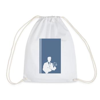 Law Judge - Drawstring Bag - white - Front