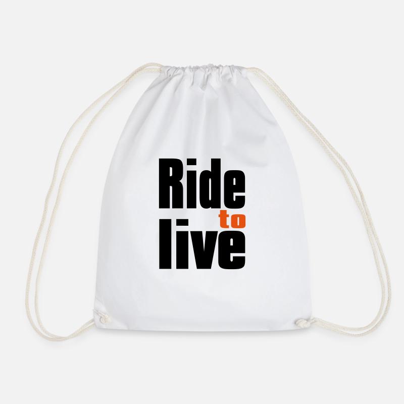 Bikers - Drawstring Bag - white