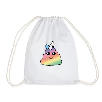 Unicorn poop - Drawstring Bag - white - Front