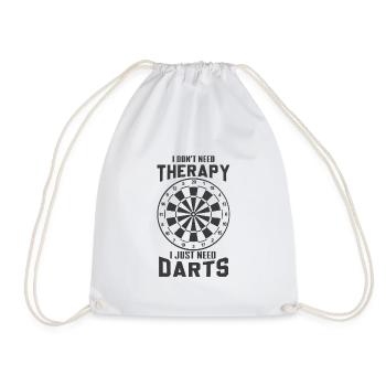 Dart & Bier Lustiger Darts Spruch - Turnbeutel - Weiß - Vorne