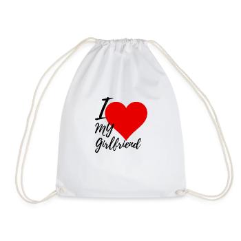 I heart my Girlfriend - Turnbeutel - Weiß - Vorne