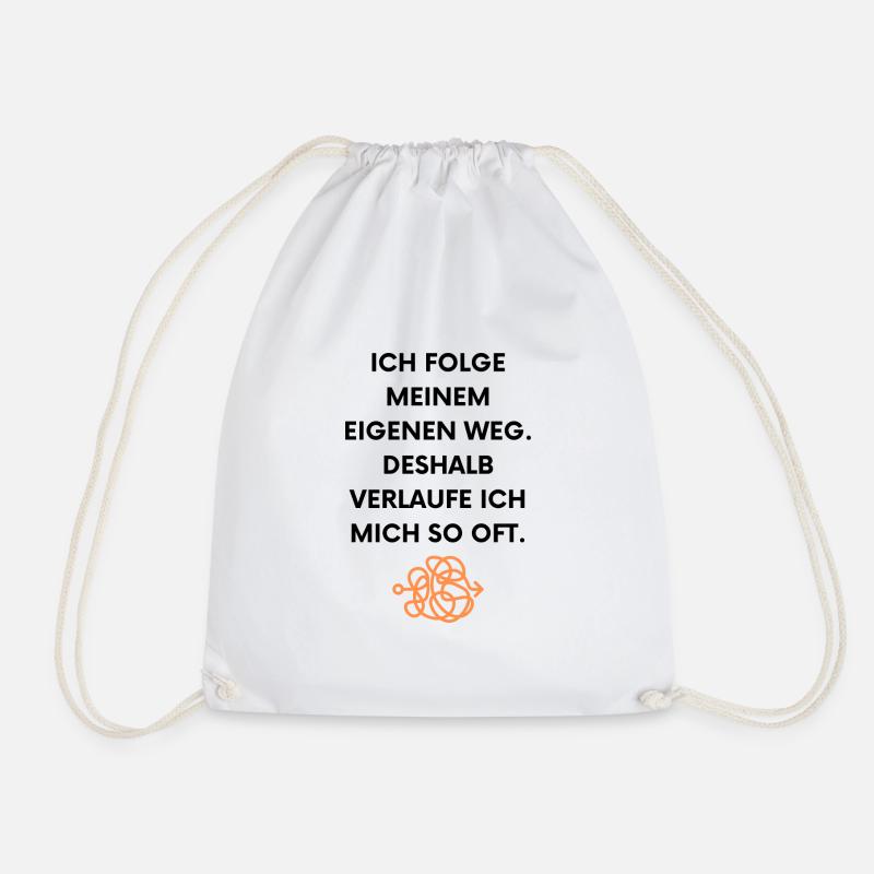 Ich folge meinem eigenen Weg - Turnbeutel - Weiß