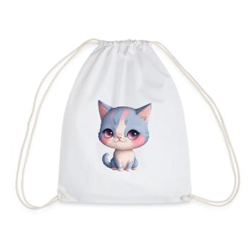 Chat - Sac de sport léger - blanc - Devant
