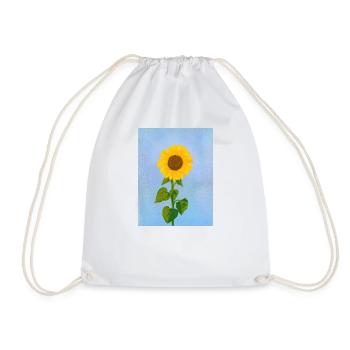 Sonnenblume Sonne Blume Happy - Turnbeutel - Weiß - Vorne