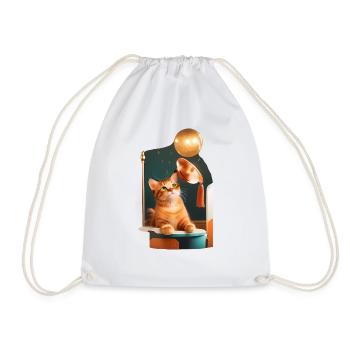 Cat cat cat - Drawstring Bag - white - Front