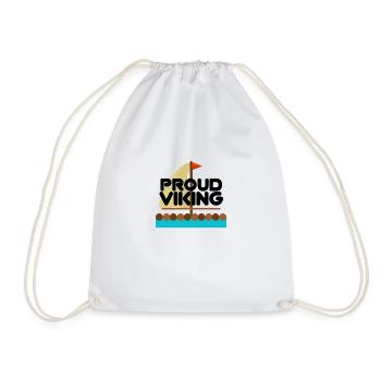 PROUD VIKING - Drawstring Bag - white - Front
