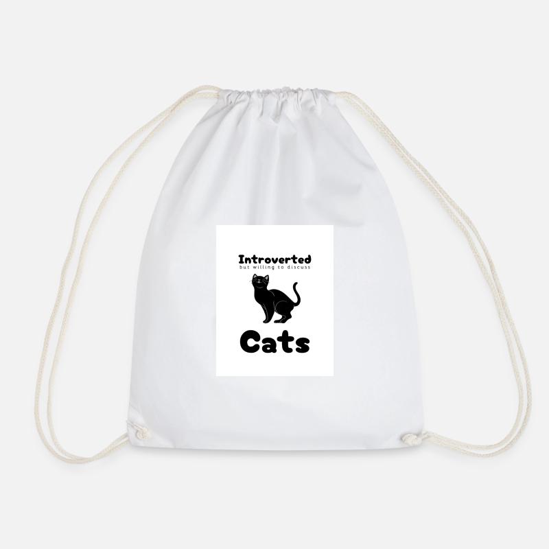 chat - Sac de sport léger - blanc