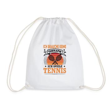 Tennis Spielen Sport Verein Doppel Retro Vintage - Turnbeutel - Weiß - Vorne