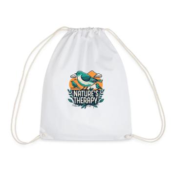 "la thérapie de la nature" - Sac de sport léger - blanc - Devant
