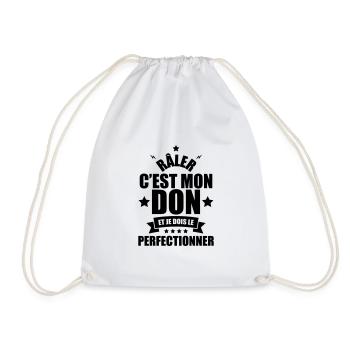 râler c'est mon don et je dois le perfectionner - Sac de sport léger - blanc - Devant