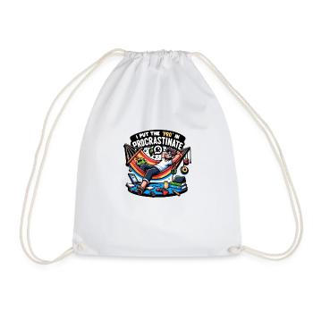 J’ai mis 'Pro' dans Procrastinate - Sac de sport léger - blanc - Devant