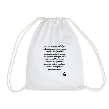 On peut tromper mille fois mille personnes, non... - Sac de sport léger - blanc - Devant