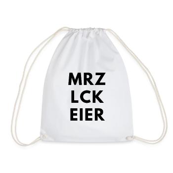 MRZ_LCK_EIER - Turnbeutel - Weiß - Vorne