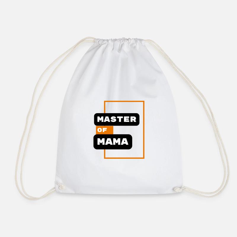 Master of Mama - Drawstring Bag - white