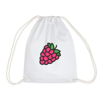 Raspberry - Himbeeren MOTIV - Turnbeutel - Weiß - Vorne