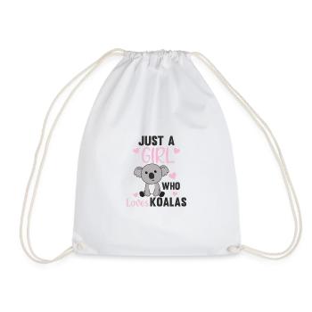 Juste une fille qui aime Koalas doux Koala - Sac de sport léger - blanc - Devant