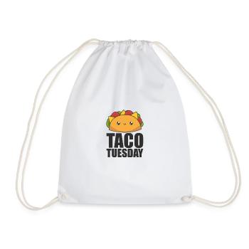 Glücklicher Taco Dienstag - Mexikanisch - Turnbeutel - Weiß - Vorne