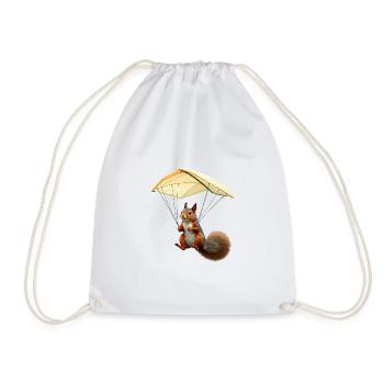 Flying Squirrel - Drawstring Bag - white - Front