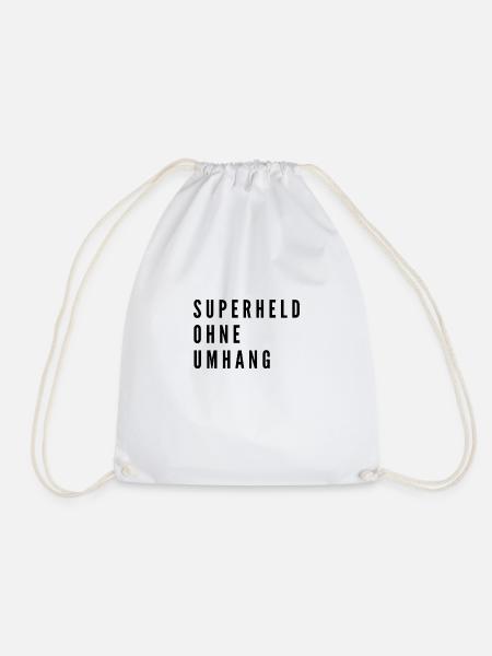 Superheld ohne Umhang - Turnbeutel - Weiß