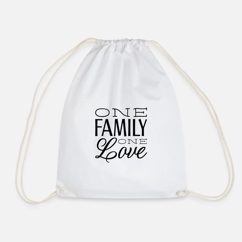 One Family One Love - Drawstring Bag - white