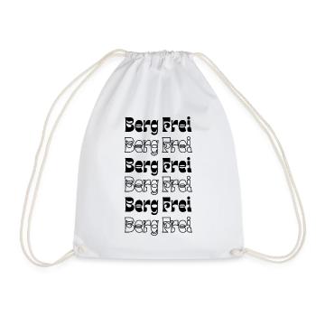 Retro Berg Frei Mountain Typography - Turnbeutel - Weiß - Vorne