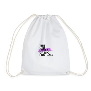 Cette fille aime le football gaélique - Sac de sport léger - blanc - Devant