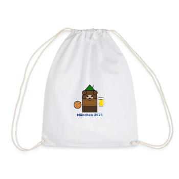 München2025 Bären-Logo - Drawstring Bag - white - Front