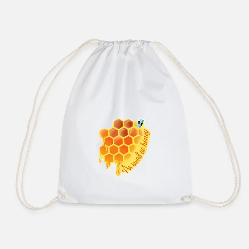 As sweet as honey - Drawstring Bag - white